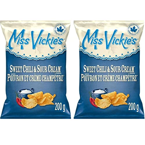 Miss Vickie's Sweet Chili & Sour Cream Kettle Cooked Potato Chips 200g/7oz (Shipped from Canada)