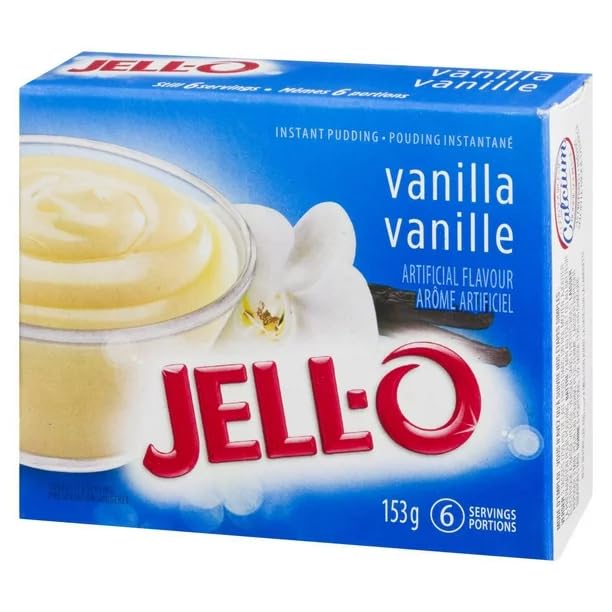 Jell-O Vanilla Instant Pudding Mix, 153g/5.40oz (Shipped from Canada)