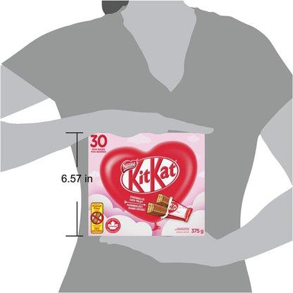 KITKAT Valentine's Mini Chocolate Wafer Bars, 30 Count, 375g/13.2oz (Shipped from Canada)