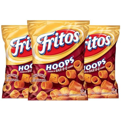 Frito Hoops Bar-B-Q Corn Chips pack of 3