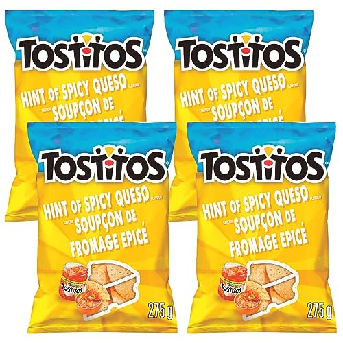 Tostitos Hint of Spicy Queso Tortilla Chips pack of 4