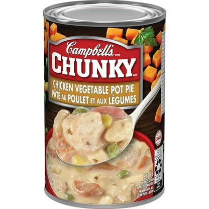 Campbell's Chunky Chicken Vegetable Pot Pie Ready to Serve Soup, Ready to Serve Soup, 515ml/17.4 fl. oz (Shipped from Canada)