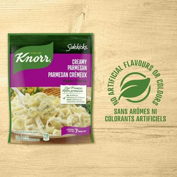 Knorr Sidekicks Creamy Parmesan Pasta Side Dish, Side Dish, 124g/4.4 oz (Shipped from Canada)