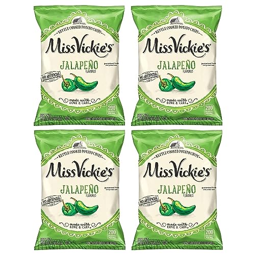 Miss Vickies Jalapeno Potato Chips  pack of 4