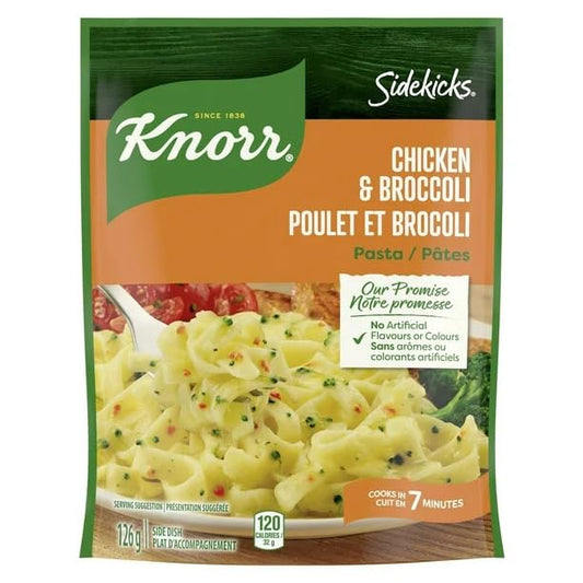 Knorr Sidekicks Chicken & Broccoli Pasta Side Dish, Side Dish, 126g/4.4 oz (Shipped from Canada)