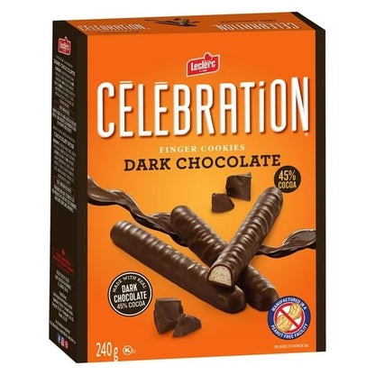 Celebration 45% Cocoa Fingers Cookies front cover