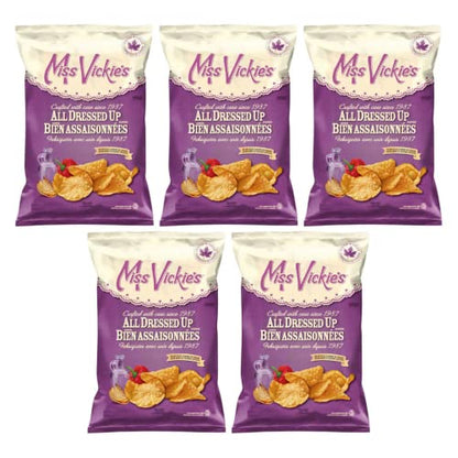 Miss Vickies All Dressed Kettle Cooked Potato Chips pack of 5