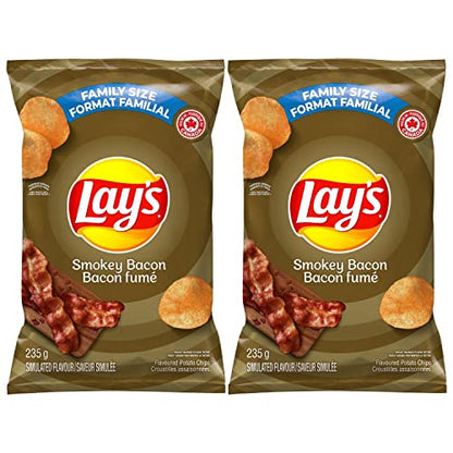 Lays Smokey Bacon Potato Chips pack of 2