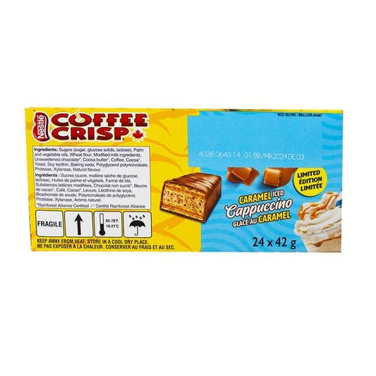 Nestle COFFEE CRISP Caramel Iced Cappucino - Limited Edition, (24ct), 42g/1.5 oz (Shipped from Canada)