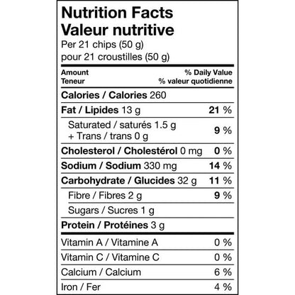 Doritos Spicy Nacho Tortilla Chips nutrition facts