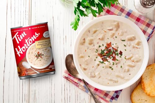 Tim Hortons Soup, Potato Bacon Soup, Ready-to-Serve, 540mL/18.2 fl. oz (Shipped from Canada)