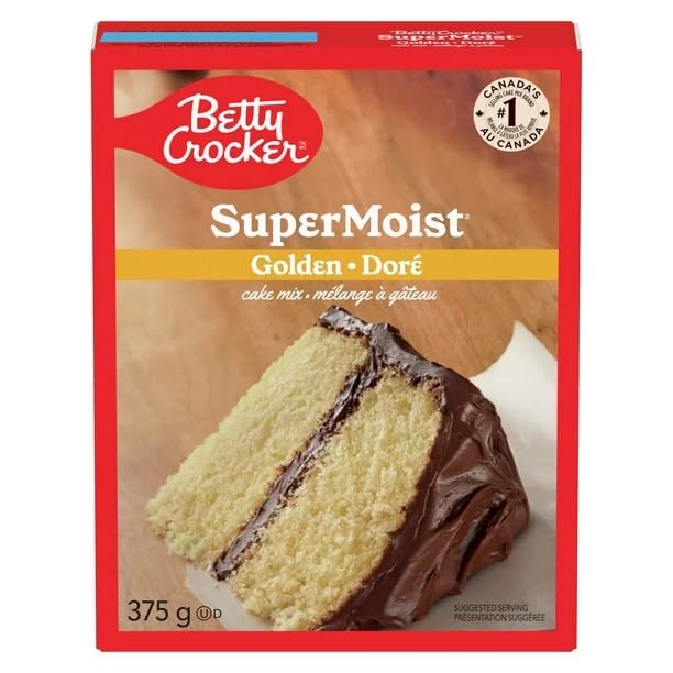 Betty Crocker Super Moist Golden Cake Mix, 375g/13.2 oz (Shipped from Canada)