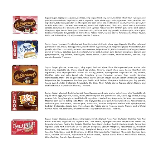 Vachon Snack Cakes, Variety Pack Jos Louis, Ah Caramel Orginal & Strawberry, Lune Moon, Mille-Feuilles, 5 Count, (Shipped from Canada)