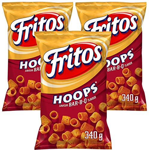 Fritos Hoops BAR-B-Q Corn Chips pack of 3