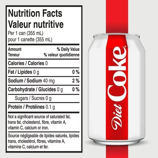 Diet Coke Can - Made with Canadian Ingredients, 12 x 355 mL/12 fl. oz. (Shipped from Canada)