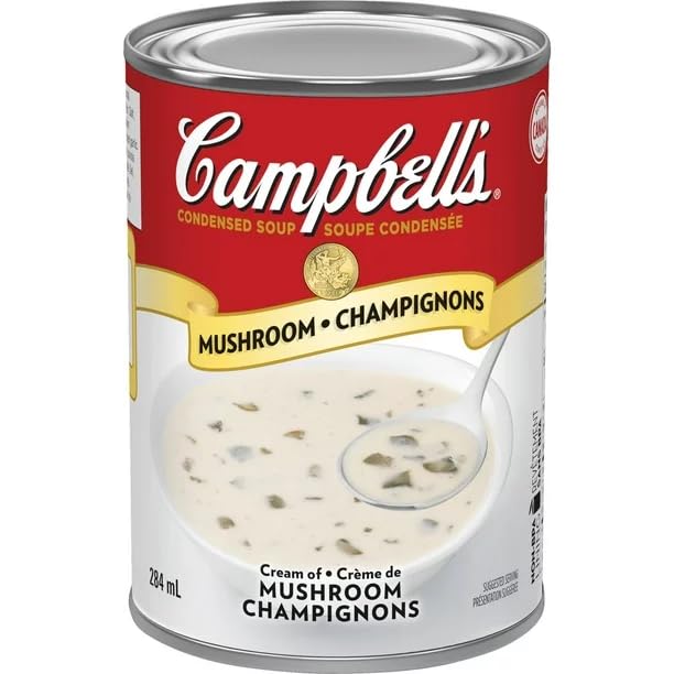 Campbell's Condensed Soup Cream of Mushroom - Made with Real Mushrooms & Fresh Cream, 284 mL/9.6 oz (Shipped from Canada)