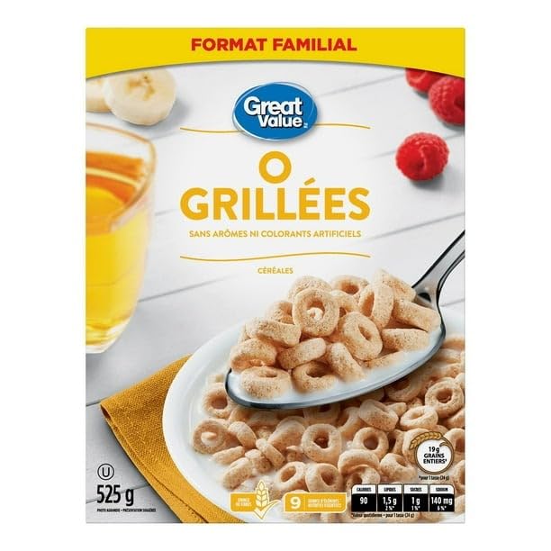 Great Value Toasted O’s Cereals Whole Grains