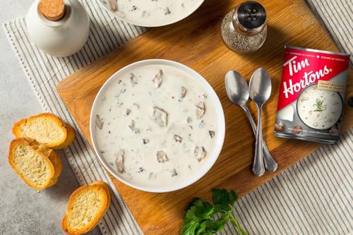 Tim Hortons Soup, Cream of Mushroom Soup, Ready-to-Serve, 540mL/18.2 fl. oz (Shipped from Canada)