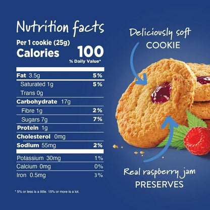 Voortman Raspberry Turnover Cookies 300g/10.6oz (Shipped from Canada)