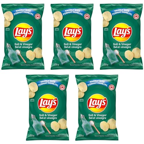 Lays Salt & Vinegar Potato Chips Family Bag pack of 5