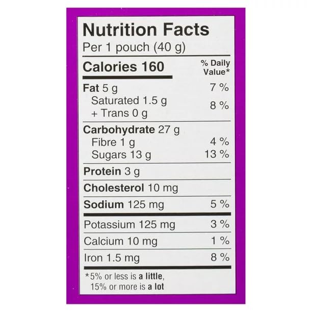 Dare Bear Paws Brownie Biscuits Nutrition Facts