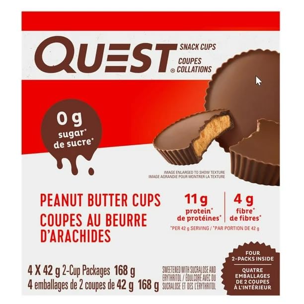 Quest Peanut Butter Cups, 4 x 42g/1.5oz (Shipped from Canada)