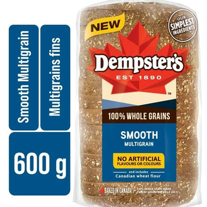 Dempster’s 100% Whole Grains Smooth Multigrain Sliced Bread, 600g/21.16oz (Shipped from Canada)