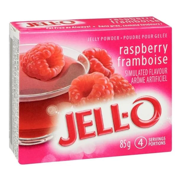 Jell-O Raspberry Jelly Powder, Gelatin Mix, 85g/3oz (Shipped from Canada)