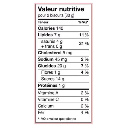 Celebration Strawberry Creme Truffle Cookie Nutrition Facts French