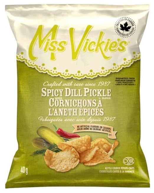 Miss Vickies Potato Chips Canadian Variety Pack spicy dill pickle