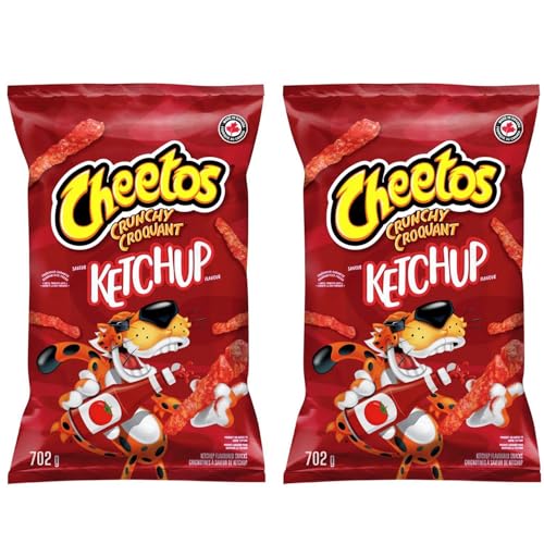 Cheetos Crunchy Ketchup Flavoured Snacks Ketchup Flavour, 702g/24.8 oz (Shipped from Canada)