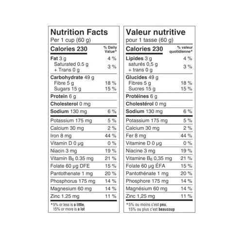 Oatmeal Crisp Breakfast Cereal, Honey Crunch, High Fibre and Whole Grains, 423g/14.9 oz (Shipped from Canada)