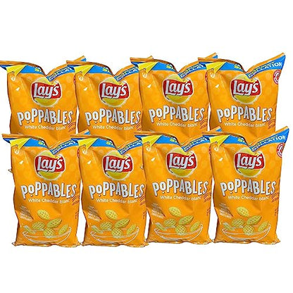 Lays Poppables White Cheddar Potato Snacks pack of 8