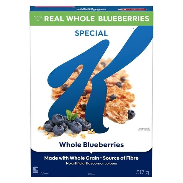 Kellogg's Special K Blueberry Cereal, Made with Whole Grains, 317g/11.2 oz (Shipped from Canada)