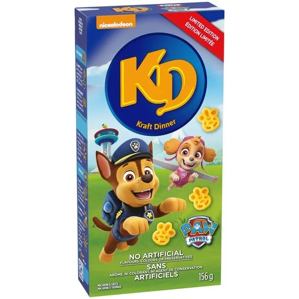 KD Kraft Dinner Paw Patrol Macaroni and Cheese Shapes  156g/5.50oz (Shipped from Canada)