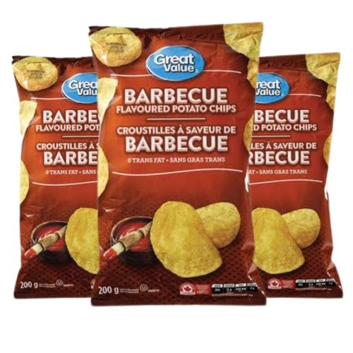 Great Value Barbecue Potato Chips pack of 3