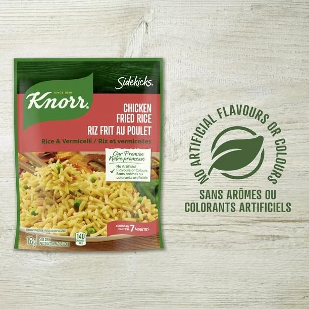 Knorr Sidekicks Chicken Fried Rice rice dish Rice & Vermicelli, Rice & Vermicelli Side Dish, 153g/5.4 oz (Shipped from Canada)