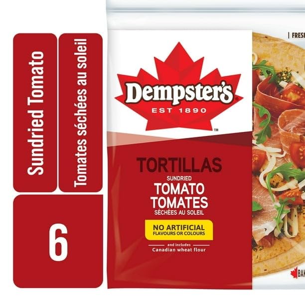 Dempster’s Sundried Tomato Large Tortillas, 426g/15 oz (Shipped from Canada)
