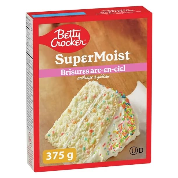 Betty Crocker Super Moist Rainbow Bit Cake Mix, 375g/13.2 oz (Shipped from Canada)