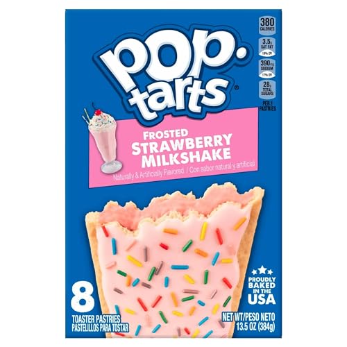 Pop Tarts Strawberry Milkshake, 8 Toaster Pastries, 384g/13.5oz (Shipped from Canada)