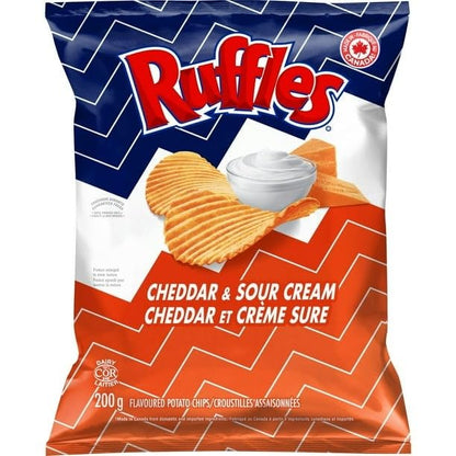 Ruffles New Cheddar & Sour Cream Chips, 200g/7.05 oz (Shipped from Canada )