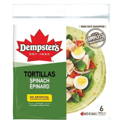 Dempster’s Spinach Large Tortillas, 426g/15 oz (Shipped from Canada)