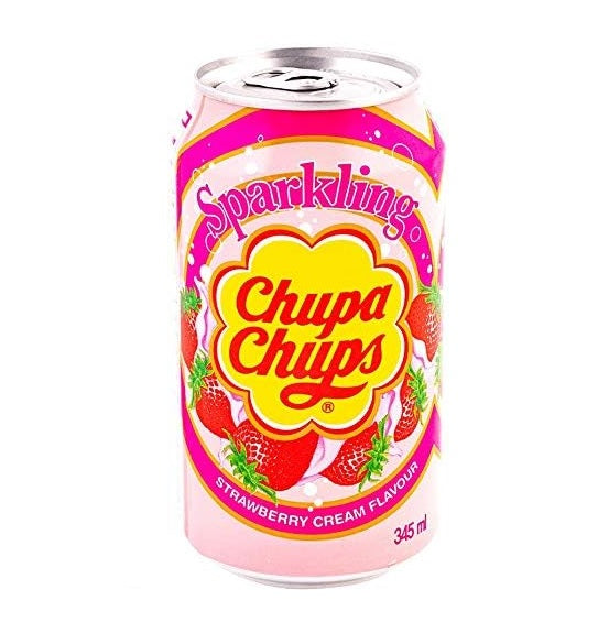 Chupachups Strawberry Cream Sparkling Drink 345ml/11.6oz (Shipped from Canada)