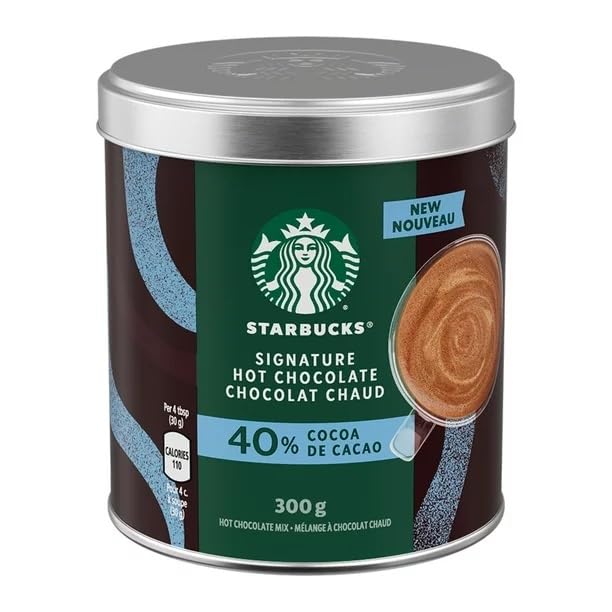 Starbucks Signature Hot ChocolateMix, 40% Cocoa - Proudly Prepared in Canada, 300g/10.5oz (Shipped from Canada)