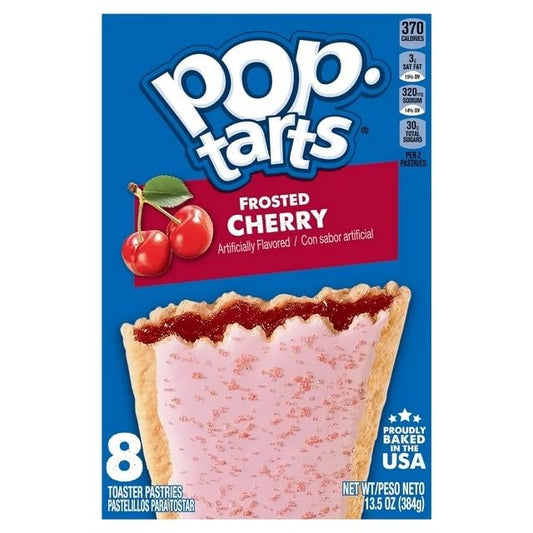 Pop Tarts Frosted Cherry, 8 Toaster Pastries, 384g/13.5oz (Shipped from Canada)