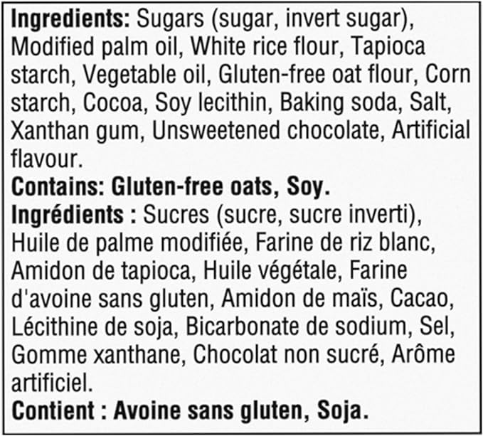 OREO Double Stuf Gluten Free Chocolate Ingredients
