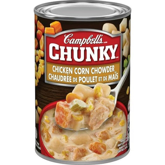 Campbell's Chunky Chicken Corn Chowder Ready to Serve Soup, Chunky Ready to Serve, 515 ml/17.4 fl. oz (Shipped from Canada)