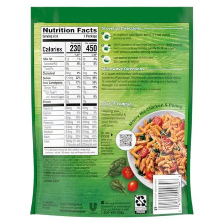 Knorr Sidekicks Pasta Side Dish, Marinara Pasta Side Nutrition Facts