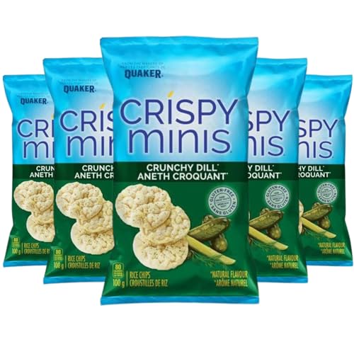 Quaker Crispy Minis Rice Chips Crunchy Dill 100g/3.53oz (Shipped from Canada)