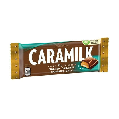 Cadbury Caramilk Salted Caramel Chocolatey Candy Bar, 50 g/1.8 oz (Includes Ice Pack) Shipped from Canada